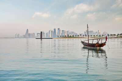 Dhow Boat on Doha, Qatar Corniche