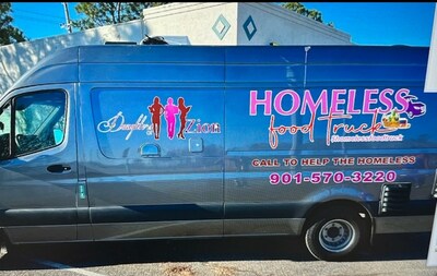 Side view Daughters of Zion Homeless Food Truck