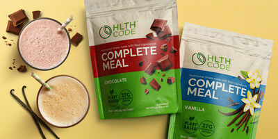 HLTH Code launches Complete Meal Plant Based non-dairy meal replacement shake appealing to vegans and vegetarians and those practicing intermittent fasting