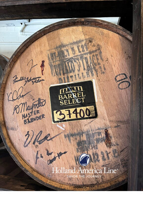The standout choice was Barrel #002, filled on Dec. 21, 2015, and aged in Warehouse U on Floor 5, Rick 34. This hand-selected barrel has been bottled and shipped fleetwide and will be available for guests to order in March. Enthusiasts seeking to try this exclusive bourbon will find it in the Ocean Bar on each Holland America ship, where it will be served neat, on the rocks, or as an Old Fashioned.