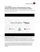 PRESS RELEASE - LawToolBox Partners with Bespokean to Bring Deadline Management in Microsoft 365 to Filevine