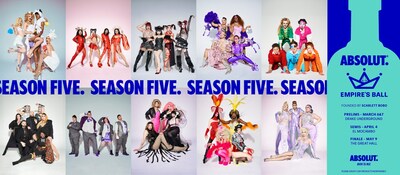 Absolut Empire’s Ball returns for Season 5 with Nine Houses competing to be Canada’s Next Drag Empire (CNW Group/Corby Spirit and Wine Communications)