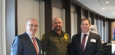 From Left to Right: Ilia Rosenberg, VP Federal Sector for PureTech Systems, Chief Henry Laxdal, Deputy Directorate Chief of the U.S. Border Patrol (USBP) Program Management Office Directorate, and Larry Bowe, President & CEO of PureTech Systems