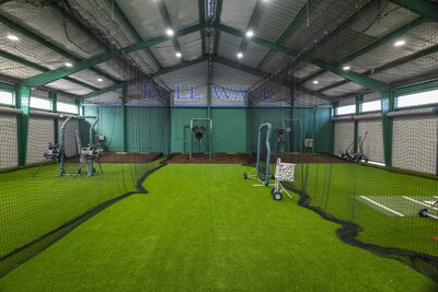 Hellas installed Major Play turf at the Theresa Sofio Hitting Facility, which includes pitching mounds and batter's boxes located next to Greer Field at Turchin Baseball Stadium.
