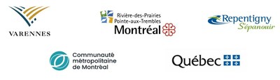 Logos pour le dvoilement du plan directeur du parc mtropolitain de l'le Sainte-Thrse (Groupe CNW/Ville de Varennes)