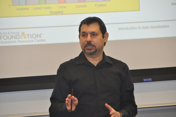 Professor Hussein Issa introduces emerging technologies like AI and ChatGPT to both undergraduate and graduate accounting students at Rutgers Business School. Students get hands-on experience using advanced software to collect data and perform analyses that are done routinely by accountants and auditors. “It doesn’t make them experts," Issa said. "The expectation is for them to understand how these technologies work.”