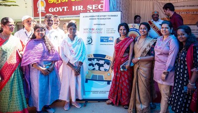 Smt. M Aruna I.A.S, District Collector and District Magistrate of Nilgiris with Microland Foundation Team