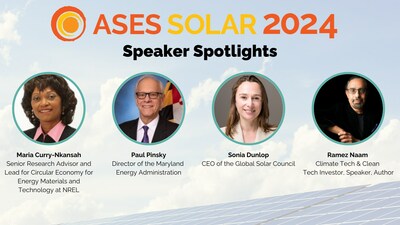 From policy influencers to technology innovators and entrepreneurs to renewable energy activists, the speakers at SOLAR 2024 represent a diverse set of voices united by a common goal — a sustainable, secure, and equitable future powered by clean energy.  Check out the lineup of speakers on ases.org/conference.