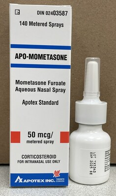 APO-Mometasone nasal spray, 50 mcg/metered spray (CNW Group/Health Canada (HC))