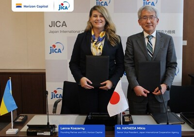 Lenna Koszarny, Founding Partner and CEO, Horizon Capital and Mr. HATAEDA Mikio, Senior Vice President Japan International Cooperation Agency
