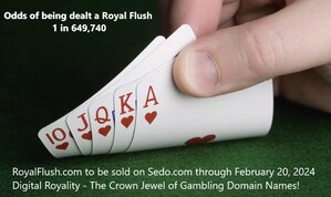 RoyalFlush.com, the Crown Jewel of Online Real Estate, Hits the Auction Block on Sedo.com