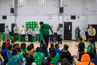 Celtics legend Leon Powe at the Dorchester YMCA.