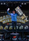 Monster Army's Dane Folpp Wins Best Trick Trophy in Deity Best Whip Wars at the Cannonball Mountain Bike Festival at Thredbo Resort, Australia