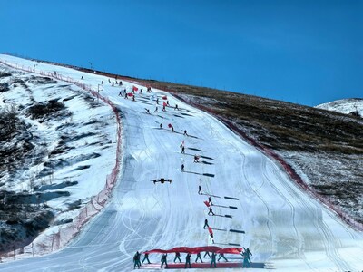 An opening ceremony of the Ulaanqab venue of the 14th National Winter Games is held at the Liangcheng Ski Resort on Feb 13. [Photo/Inner Mongolia News Network]