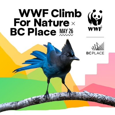 WWF's Climb for Nature x BC Place is happening on May 26, 2024. Register now at wwf.ca/bcplace (CNW Group/World Wildlife Fund Canada)