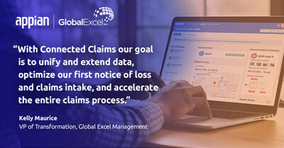 Global Excel Management Inc. has selected the Appian Connected Claims Solution to enhance Global Excel's insurance claims processes using the solution's data integration, AI, and process automation capabilities.