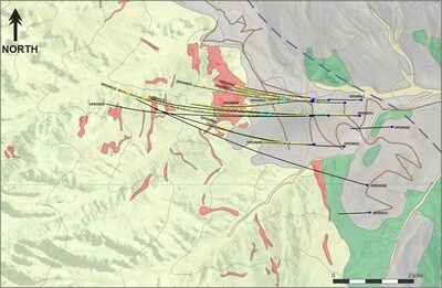 Figure 2: Enlarged Lunahuasi Plan View With Surface Geology (CNW Group/NGEx Minerals Ltd.)