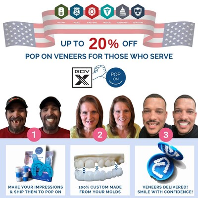 POP ON VENEERS PARTNERS WITH GOVX, BRINGING SMILES TO MEMBERS ACROSS THE U.S. AT A DISCOUNTED COST