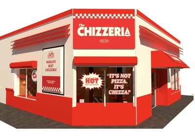 Para celebrar el debut de Chizza en los Estados Unidos, KFC transformará su restaurante del 242 E 14th St. de Nueva York en una "Chizzeria" temporal única en su clase que servirá un único producto: ¡Chizza! Los visitantes de la Chizzeria prueban la Chizza gratis y antes que nadie. (PRNewsfoto/Kentucky Fried Chicken)