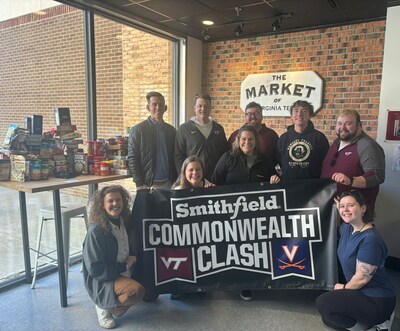 The Market at Virginia Tech volunteers showcase collected nonperishable food donations