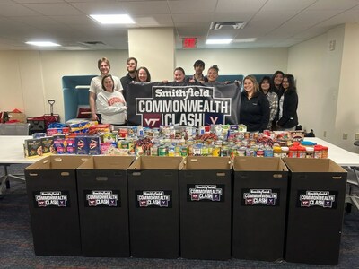 University of Virginia volunteers collect food pantry donations
