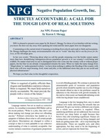 NPG Forum Paper - Strictly Accountable: A Call for the Tough Love of Real Solutions