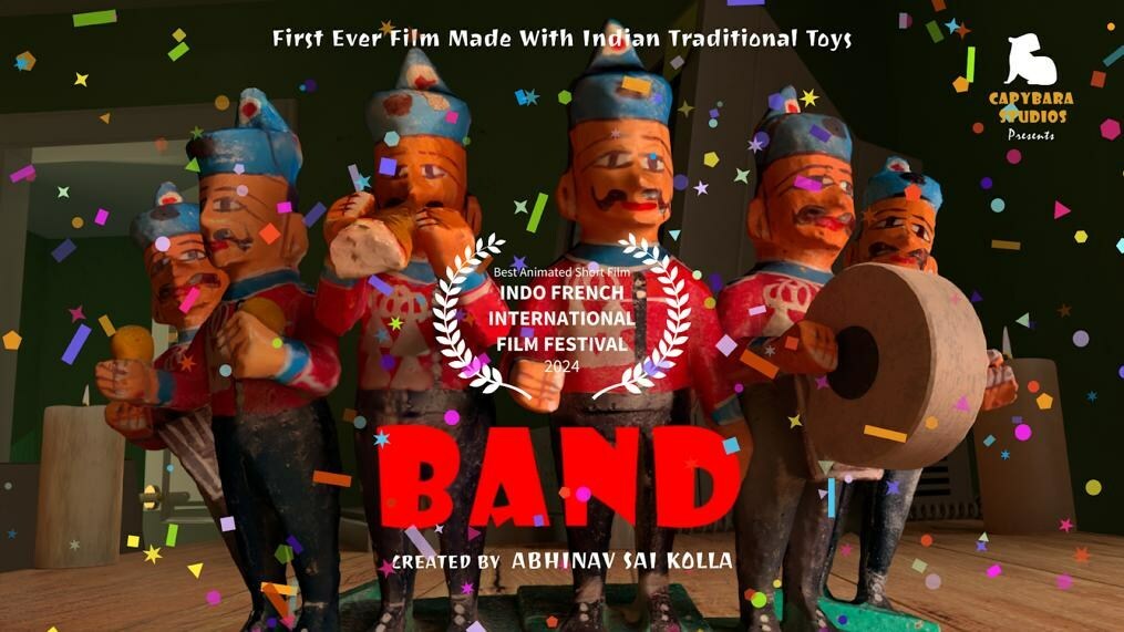 Woxsen University Design student Abhinav Sai Kolla's film 'BAND' wins Best Animated Short Film Award, at the Indo-French International Film Festival