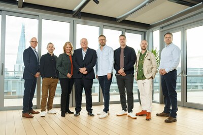 Allison and Sidekick management teams gather for a group photo. Pictured, from left to right: Jim Selman, Partner, Managing Director, UK + Ireland; Dan Whitney, Managing Director, Marketing Innovation; Cathy Planchard, Global CEO Marketing Innovation; Scott Allison, Co-Founder, Global Chairman; Ollie Burgoyne, Managing Director, Many Makers; Duncan McCaslin, Managing Director - Kreate; William Howe, Creative Director, Many Makers; Stephen Bradley, Operations Director. Kreate