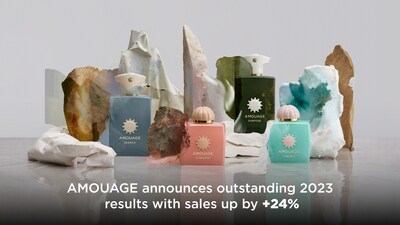 AMOUAGE 报告业绩出色，销售额增长 +24%