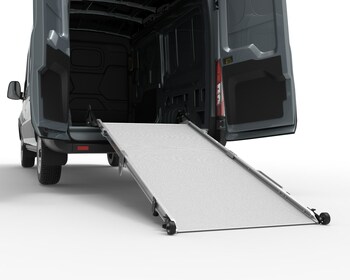 The ramps now feature a lower-profile transition threshold at their top, making it easier and smoother for dollies and other wheeled equipment to enter and exit the vehicle.