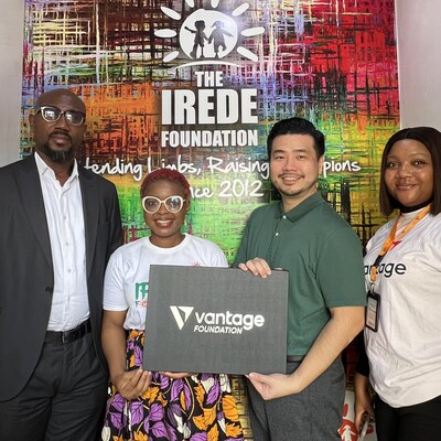 La Vantage Foundation se asocia con The IREDE Foundation para empoderar a niños amputados en Nigeria (PRNewsfoto/Vantage Foundation)