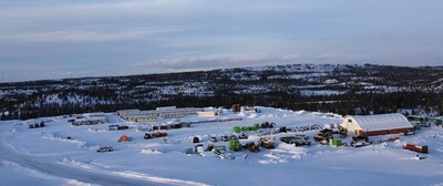 Figure 6: Shaakichiuwaanan exploration camp constructed by the Company at KM-270 of the Trans-Taiga Road (January 2024). (CNW Group/Patriot Battery Metals Inc)