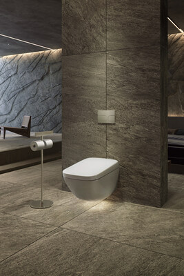 TOTO's new wall-hung NEOREST WX1 and WX2 Smart Bidet Toilets combine bath space efficiency and ease of use in a sleek design that suits refined interiors. Their unique, welcoming shape and seamless design conceal numerous advanced features, offer comfort, and enhance self-care. Their soft nightlight creates a floating effect, boosting convenience and nighttime accessibility, all while supporting personal wellness and environmental sustainability.
