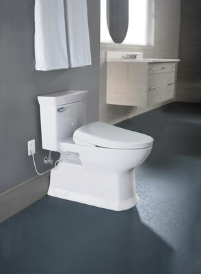 The TOTO Soirée WASHLET+ S7A Bidet Toilet is a pinnacle of bathroom sophistication, uniquely engineered for seamless installation. This premium high-performance TOTO bidet toilet marries elegance to sophistication with its cutting-edge WASHLET+ design, which conceals its WASHLET bidet seat’s connections (water and electrical) for a sleek look. Enjoy personalized comfort with adjustable warm water, a heated seat, and a warm air dryer—all crafted for unparalleled personal hygiene and luxury.