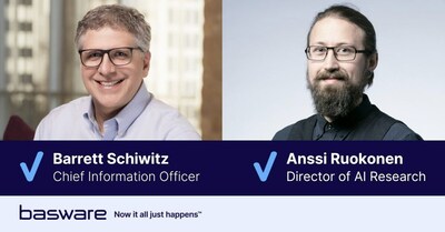 Barrett Schiwitz, Chief Information Officer, Basware (Left) and Anssi Ruokonen, Director of AI Research, Basware (Right)
