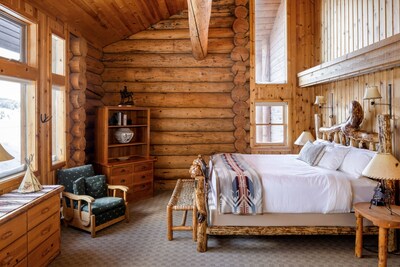 After a day of exhilarating activities, Brooks Lake Lodge guests can kick back in their spacious lodge room or log cabin, individually decorated in a rustic-chic style.