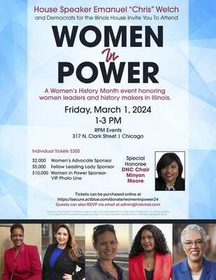 This year’s honorees include Chairwoman Moore, Assistant Majority Leader Camille Lilly, Congresswoman Delia Ramirez, Cook County Board President Toni Preckwinkle, Chicago Teachers Union President Stacy Davis Gates, and Triveni Institute Founder and Director Jordan Parker.
