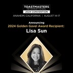 Toastmasters International Announces Lisa Sun as its 2024 Golden Gavel Recipient