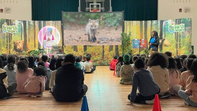 Marking its 2024 assembly debut, ECO, the holographic Earth Rangers Communications Operative, will play co-host, taking students around the world through the Earth Rangers App and its habitat wheel.