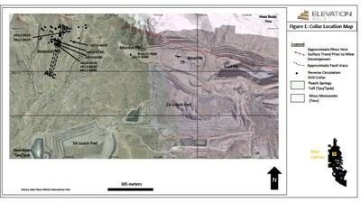 Figure 1: Collar Location Map (CNW Group/Elevation Gold Mining Corp.)
