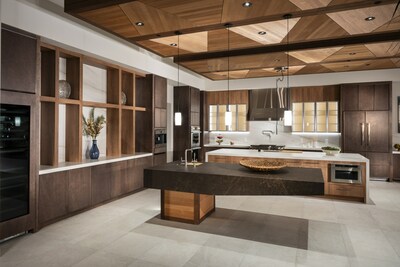 Signature Kitchen Suite appliances take center stage at The New American Home®, marking the fifth year the luxury kitchen appliance brand has been named Platinum Partner for the official show home of the International Builders' Show.® c. 2023 Levy Ellyson/501 Studios