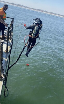 NJFX worked closely with Marine Contractors and Consultants (MCC) to ensure seamless operations including scuba divers jumping into the Atlantic Ocean.