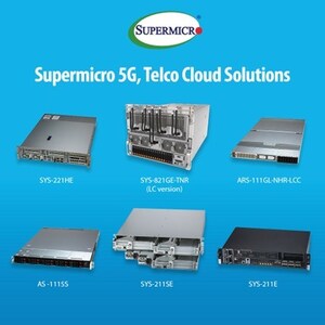 Supermicro acelera desempenho de cargas de trabalho de 5G e nuvem para telecomunicações com portfólio novo e ampliado de soluções de infraestrutura