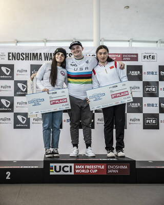 Monster Energy's Maca Perez Grasset Takes Second Place in Elite Women’s Division at UCI BMX Freestyle Park World Cup Event in Enoshima, Japan