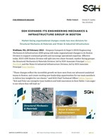 Announcement: SGH Expands Its Engineering Mechanics & Infrastructure Group in Boston