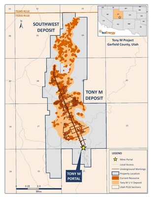 Figure 3 - Plan view of the Tony M Mine (CNW Group/IsoEnergy Ltd.)