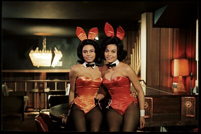 Twin Bunnies Jennifer and Janis Jackson at the Chicago Playboy Club
