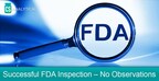 CS Analytical Laboratory Announces Successful FDA Inspection - No Observations