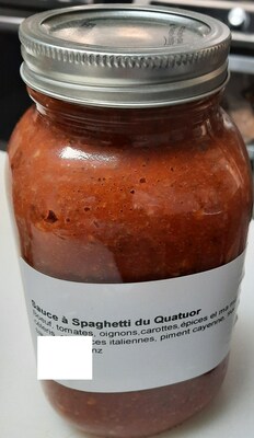 Sauce  Spaghetti du Quatuor (Groupe CNW/Ministre de l'Agriculture, des Pcheries et de l'Alimentation)