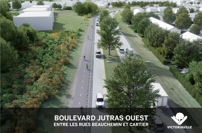 Le boulevard Jutras Ouest accueillera un dveloppement rsidentiel et une piste multifonctionnelle (Groupe CNW/Ville de Victoriaville)